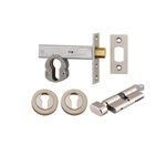 22157K60KTER - Euro Mortice Deadbolt Kit - 60mm Backset with Round Euro Escutcheon Key/Thumb - Satin Nickel - Entrance