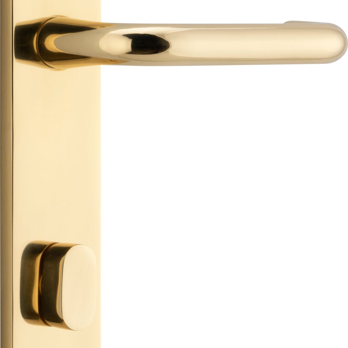 10346P85 - Oslo Lever - Oval Backplate - Polished Brass - Privacy