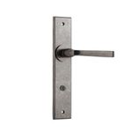 13788P85 - Annecy Lever - Chamfered Backplate - Distressed Nickel - Privacy