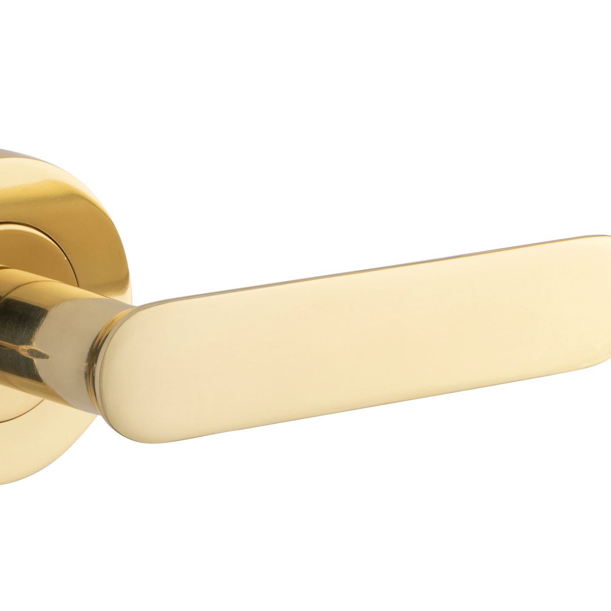 0330KIBPRIV60 - Bronte Lever - Round Rose Privacy Kit (Inbuilt Privacy) - Polished Brass - Privacy