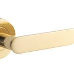 0330KIBPRIV60 - Bronte Lever - Round Rose Privacy Kit (Inbuilt Privacy) - Polished Brass - Privacy