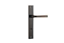 10708P85 - Annecy Lever - Rectangular Backplate - Signature Brass - Privacy