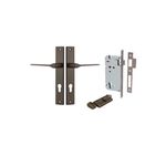 10754KENTR60KT - Como Lever - Rectangular Backplate Entrance Kit with High Security Lock - Signature Brass - Entrance