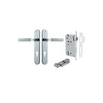 11768KENTR60KT - Brunswick Lever - Oval Backplate Entrance Kit with High Security Lock - Polished Chrome - Entrance