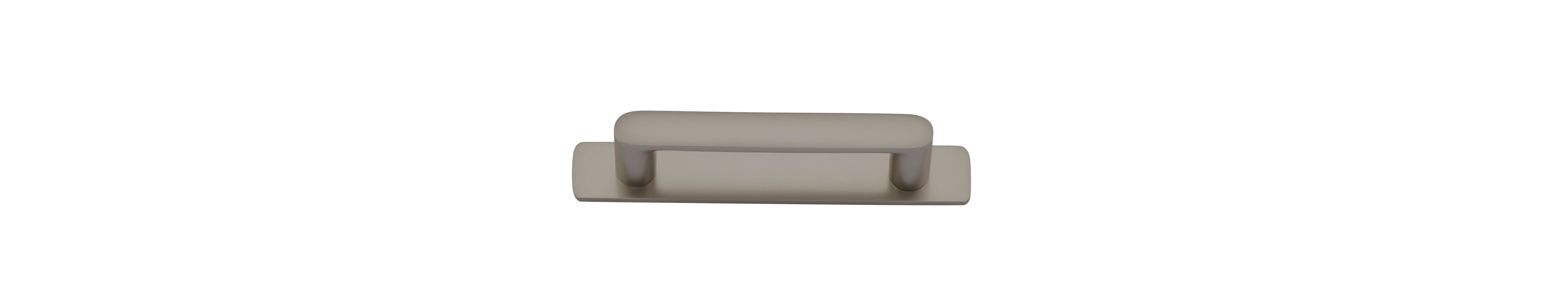 16910B - Osaka Cabinet Pull with Backplate - CTC96mm - Graphite PVD