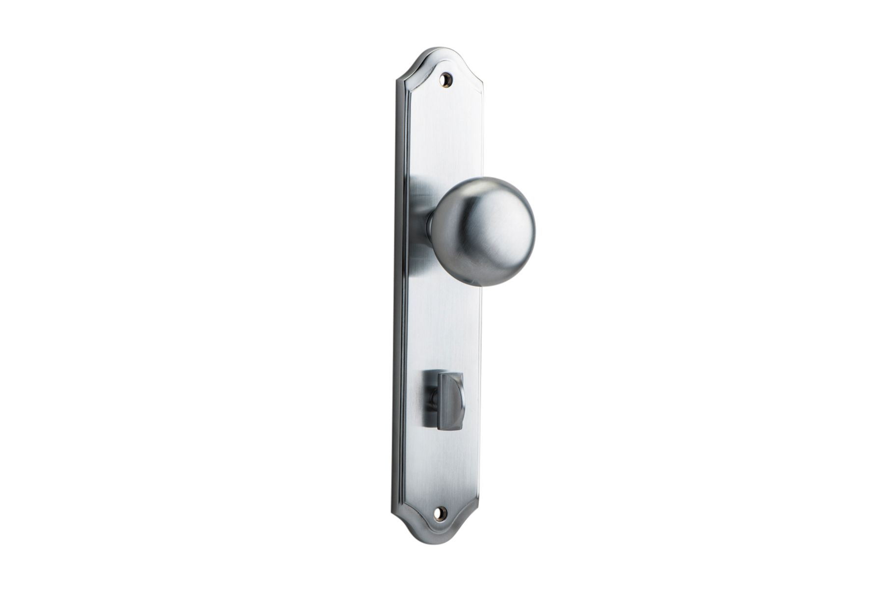 12328P85 - Cambridge Knob - Shouldered Backplate - Brushed Chrome - Privacy
