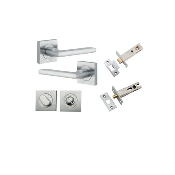 Baltimore Lever - Square Rose Privacy Kit with Separate Privacy Turn