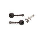 0311KPASS60 - Verona Lever - Round Rose Passage Kit - Signature Brass - Passage
