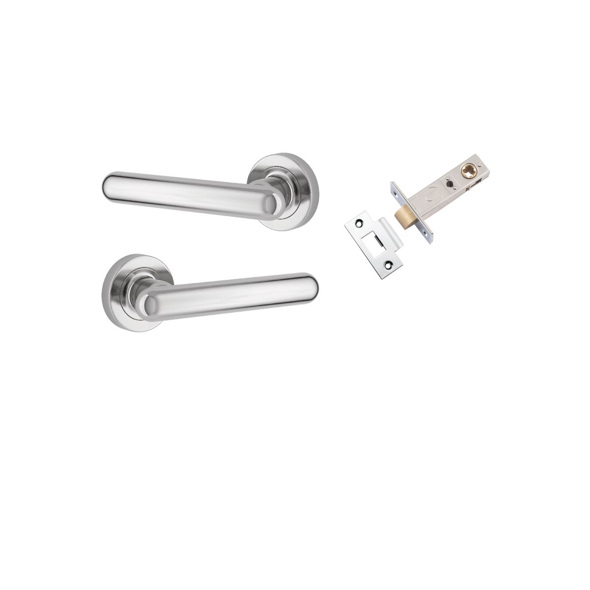 24004KPASS60 - Puerto Lever - Round Rose Passage Kit - Polished Chrome - Passage
