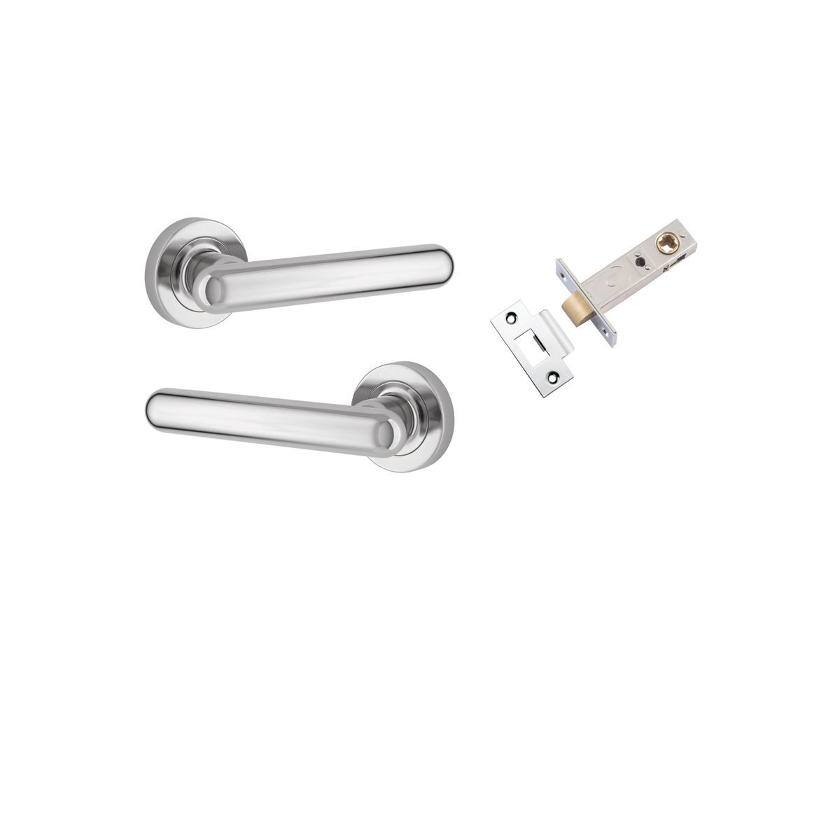 24004KPASS60 - Puerto Lever - Round Rose Passage Kit - Polished Chrome - Passage