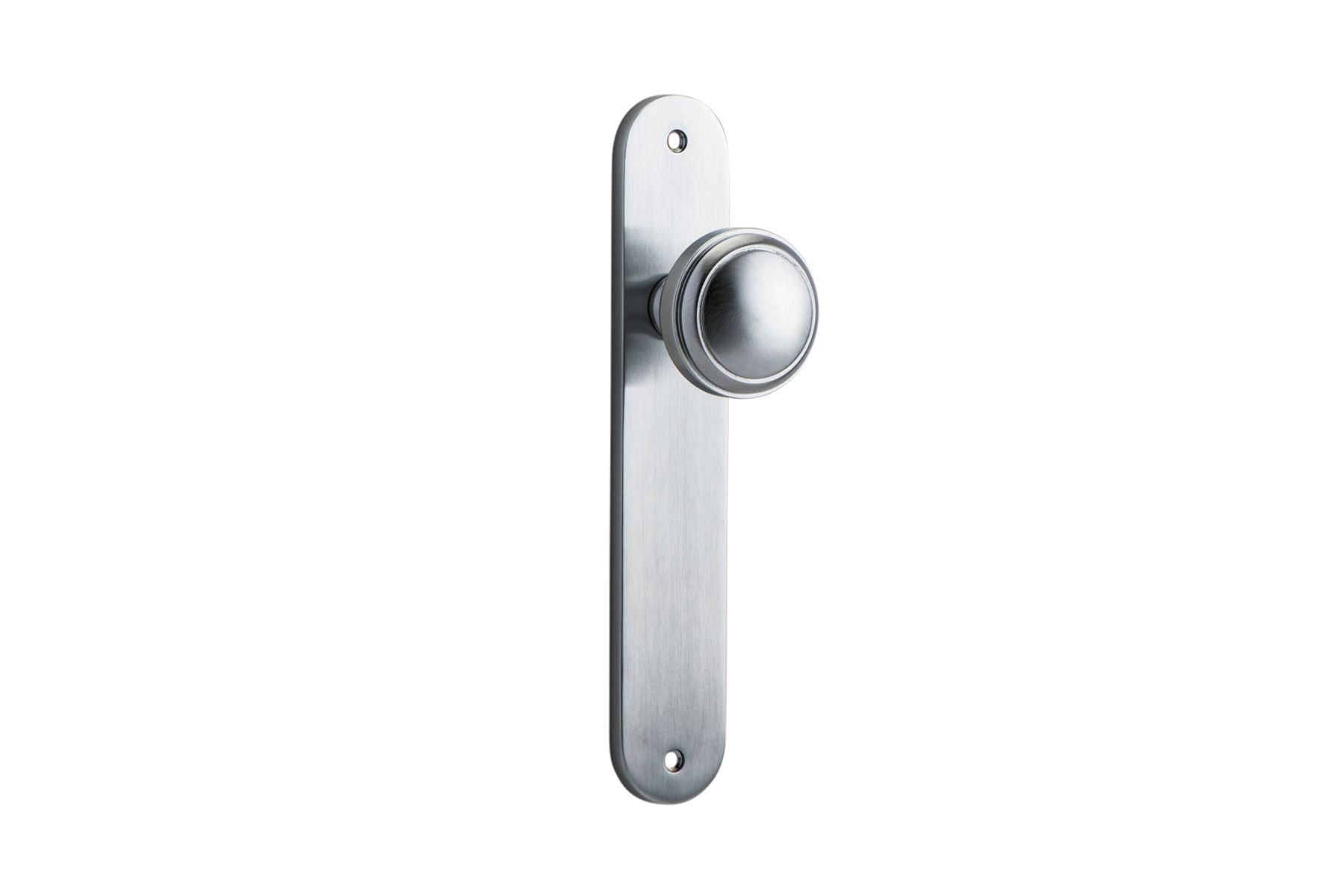 12332 - Paddington Knob - Oval Backplate - Brushed Chrome - Passage