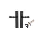 12736KPASS60 - Sarlat Lever - Stepped Backplate Passage Kit - Matt Black - Passage