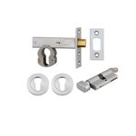 22153K60KTER - Euro Mortice Deadbolt Kit - 60mm Backset with Round Euro Escutcheon Key/Thumb - Brushed Chrome - Entrance