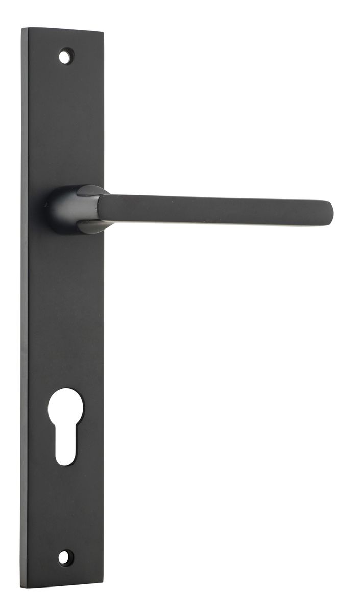 12702E85 - Baltimore Lever - Rectangular Backplate - Matt Black - Entrance