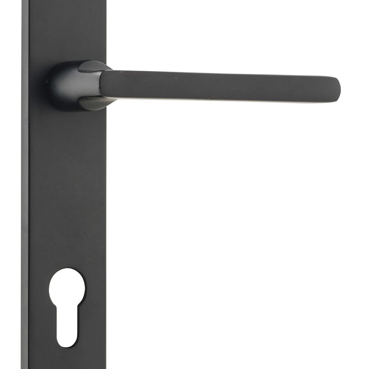 12702E85 - Baltimore Lever - Rectangular Backplate - Matt Black - Entrance