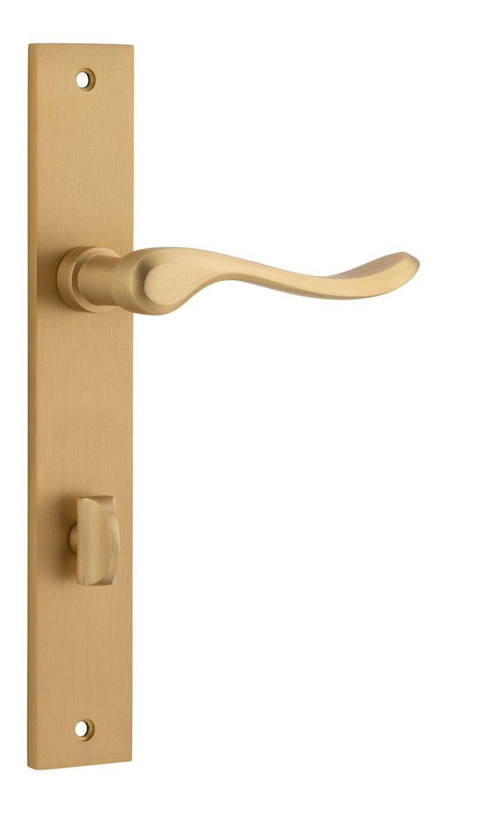 15420P85 - Stirling Lever - Rectangular Backplate - Brushed Brass - Privacy