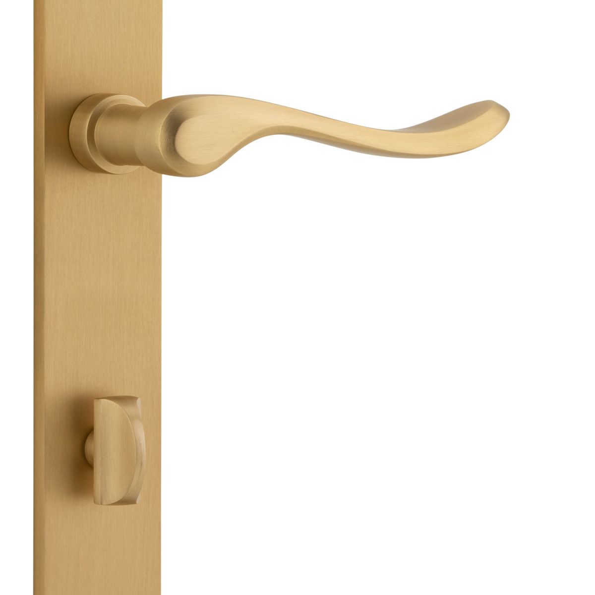 15420P85 - Stirling Lever - Rectangular Backplate - Brushed Brass - Privacy