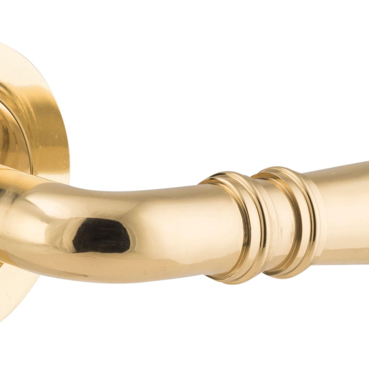 9200 - Sarlat Lever - Round Rose - Polished Brass - Passage