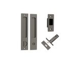 17281P - Rectangular Sliding Door Pull Privacy Kit with Privacy Turn - Graphite PVD - Privacy