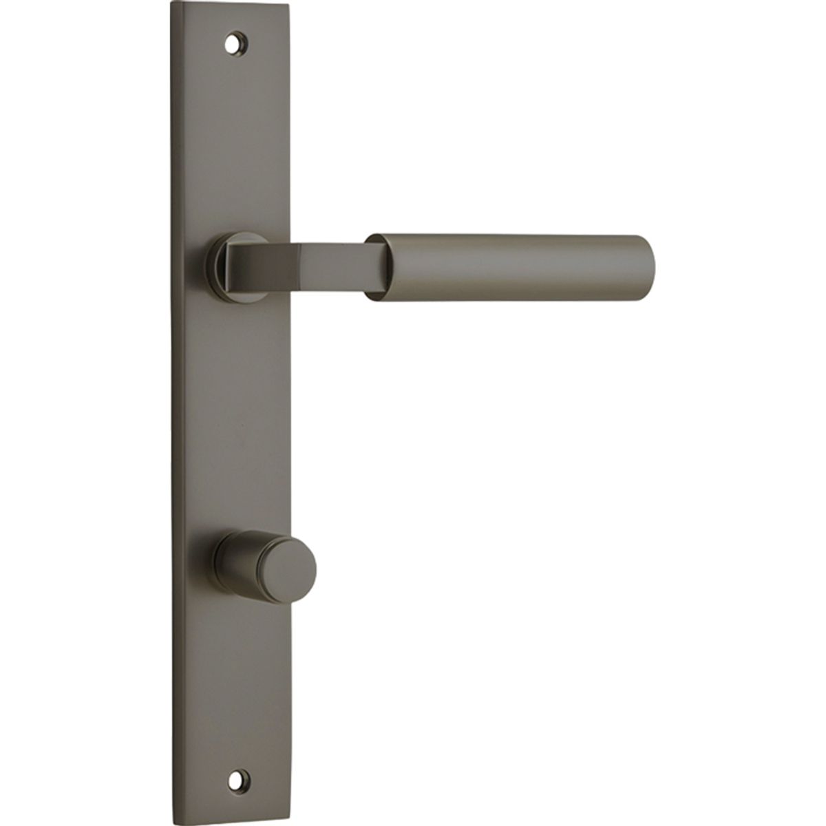16750P85 - Berlin Lever - Rectangular Backplate - Graphite PVD - Privacy