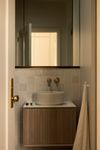 15322P85 - Cambridge Knob - Rectangular Backplate - Brushed Brass - Privacy