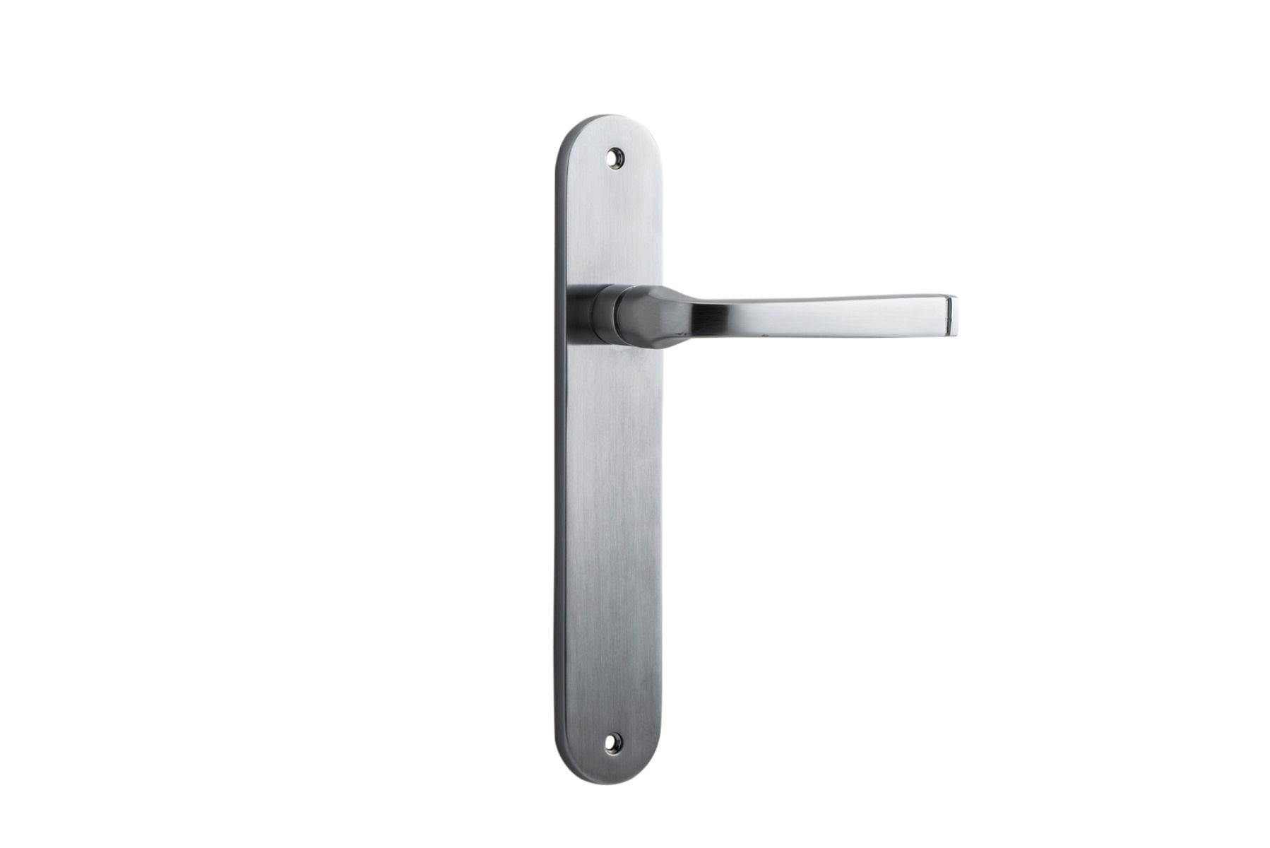 12232 - Annecy Lever - Oval Backplate - Brushed Chrome - Passage