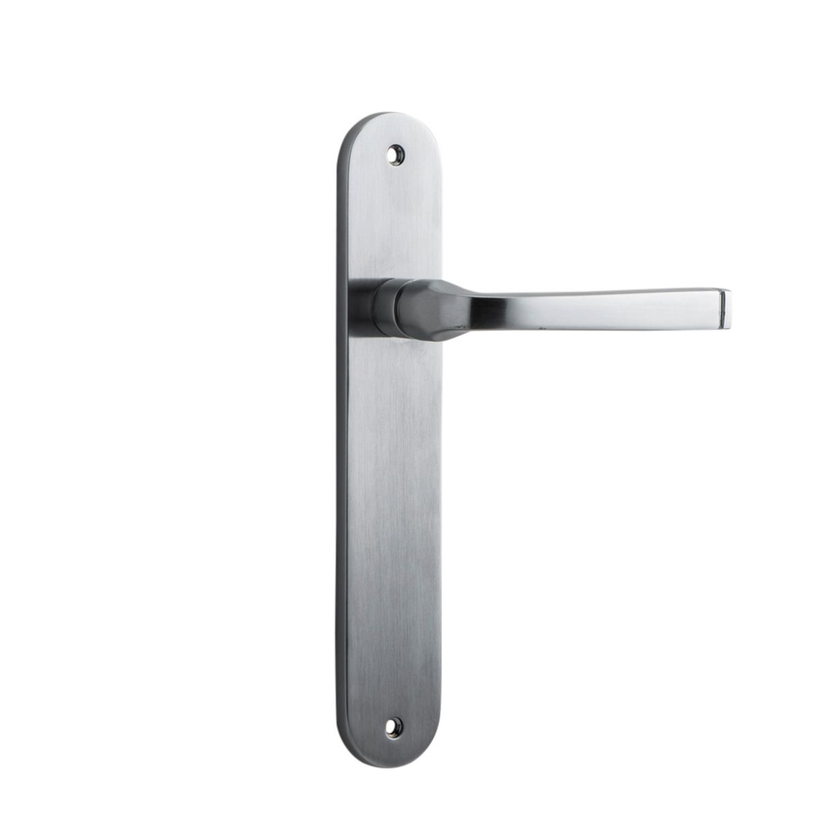 12232 - Annecy Lever - Oval Backplate - Brushed Chrome - Passage