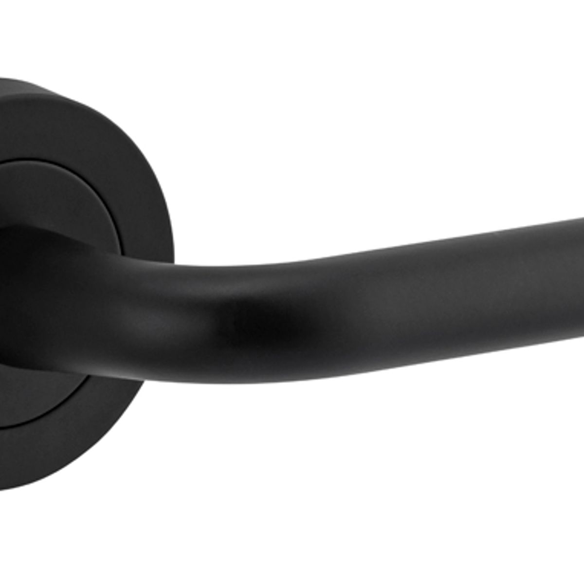 20353 - Oslo Lever - Round Rose - Matt Black - Passage