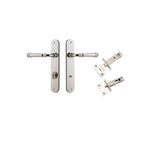 14230KPRIV60 - Verona Lever - Oval Backplate Privacy Kit with Privacy Turn - Polished Nickel - Privacy