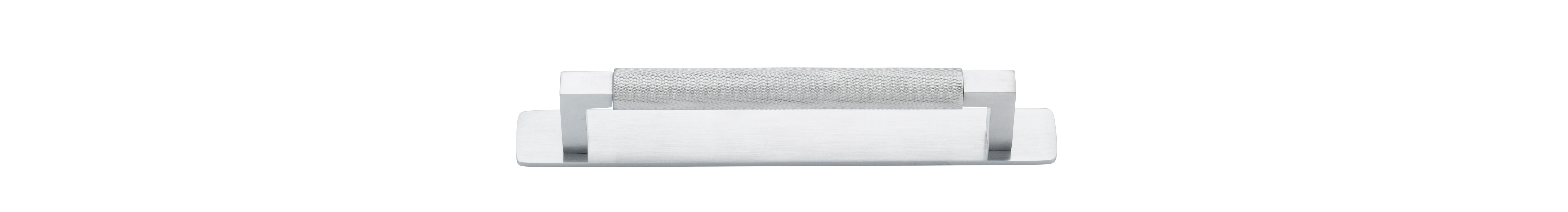 22113B - Brunswick Cabinet Pull with Backplate  - CTC160mm - Brushed Chrome