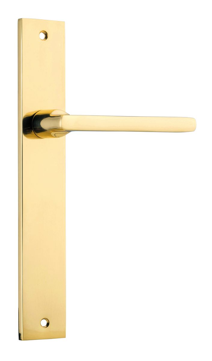 10202 - Baltimore Lever - Rectangular Backplate - Polished Brass - Passage