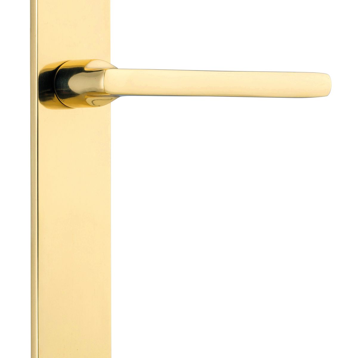 10202 - Baltimore Lever - Rectangular Backplate - Polished Brass - Passage