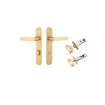 15364KPRIV60 - Osaka Lever - Oval Backplate Privacy Kit with Privacy Turn - Brushed Brass - Privacy