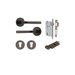 0321KENTR60KT - Annecy Lever - Round Rose Entrance Kit with Separate High Security Lock - Signature Brass - Entrance