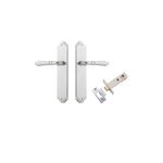 12212KPASS60 - Sarlat Lever - Shouldered Backplate Passage Kit - Brushed Chrome - Passage