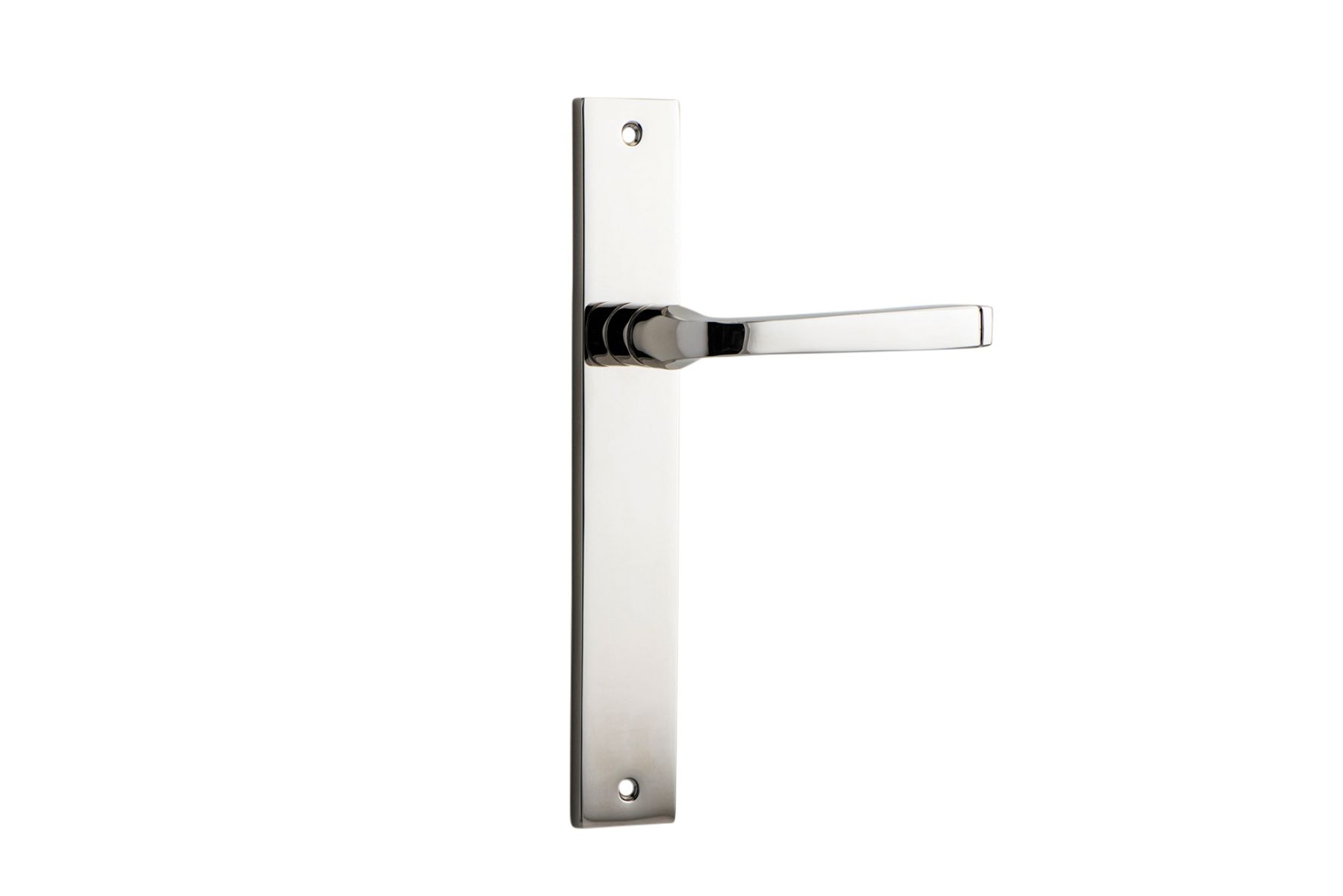 14208 - Annecy Lever - Rectangular Backplate - Polished Nickel - Passage