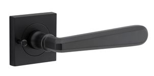 21193KIBPRIV60 - Copenhagen Lever - Square Rose (Inbuilt Privacy) - Matt Black - Privacy