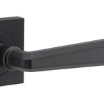 21193KIBPRIV60 - Copenhagen Lever - Square Rose (Inbuilt Privacy) - Matt Black - Privacy