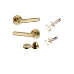 24000KPRIV60 - Puerto Lever - Round Rose Privacy Kit with Separate Privacy Turn - Brushed Gold PVD - Privacy