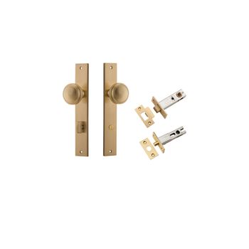 Paddington Knob - Rectangular Backplate Privacy Kit with Privacy Turn