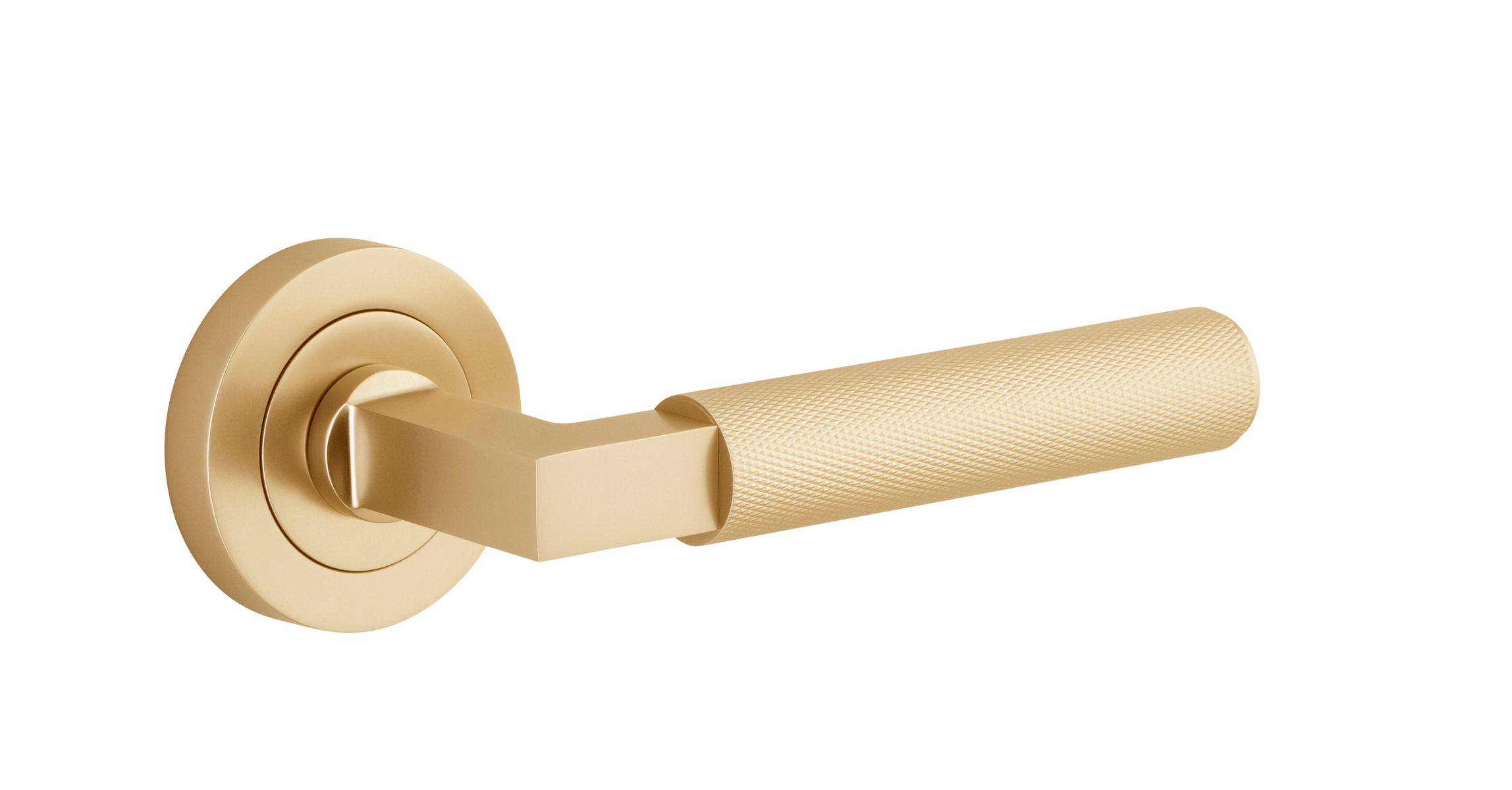 16261 - Brunswick Lever -  Round Rose - Brushed Gold PVD - Passage