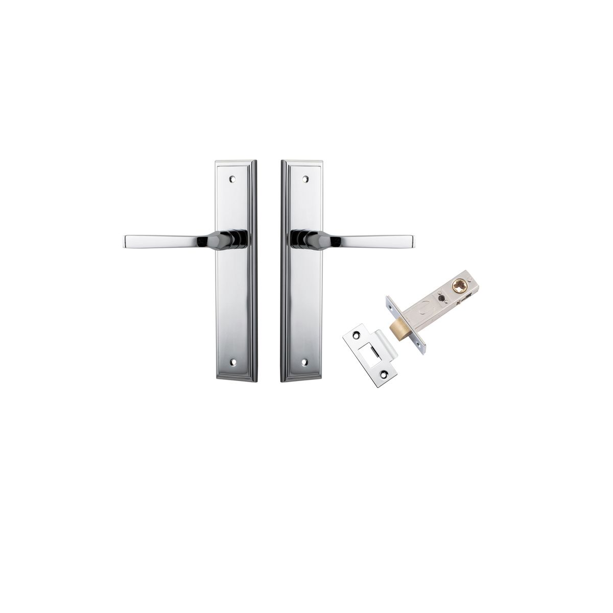 11744KPASS60 - Annecy Lever - Stepped Backplate Passage Kit - Polished Chrome - Passage