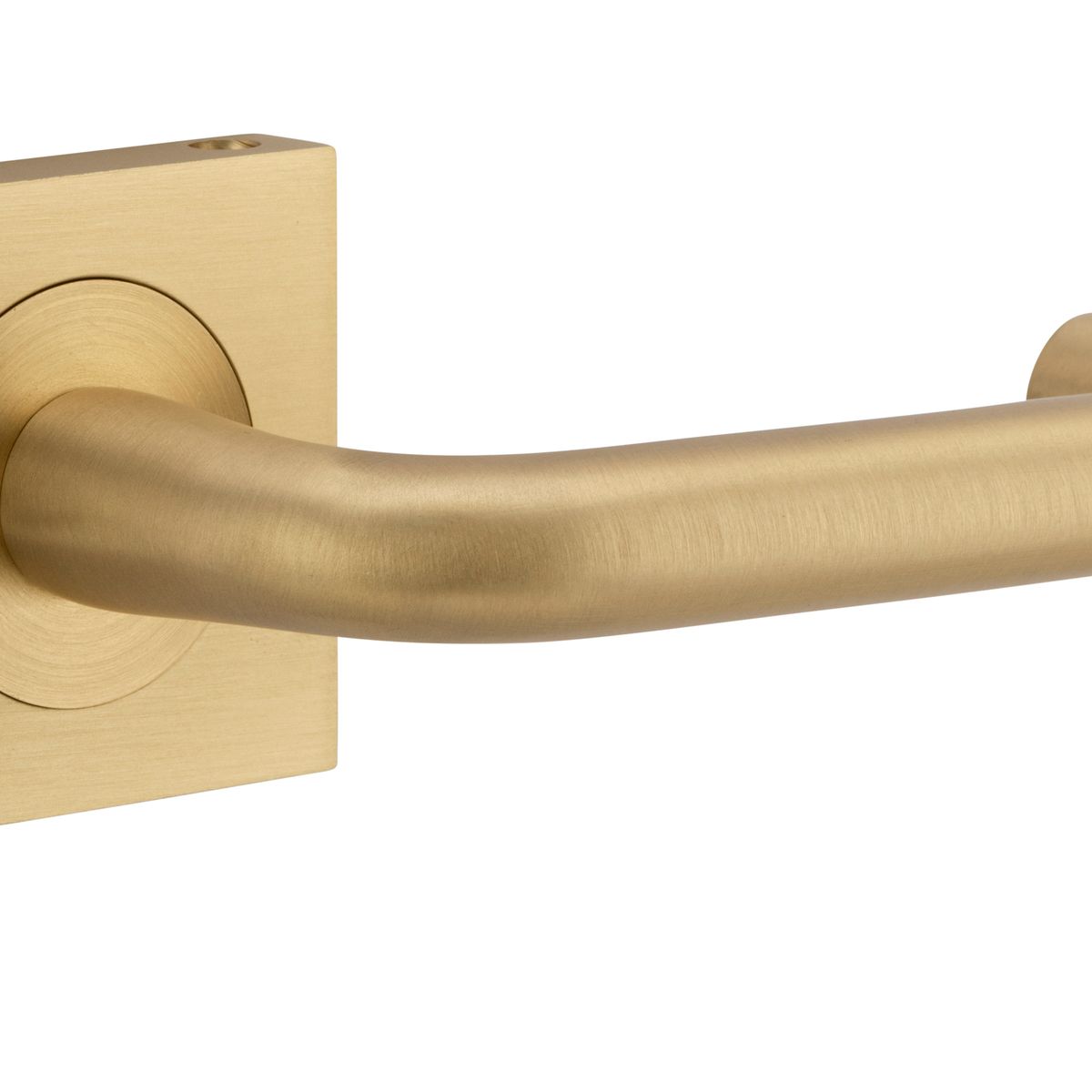 20366KIBPRIV60 - Oslo Lever - Square Rose (Inbuilt Privacy) - Brushed Brass - Privacy