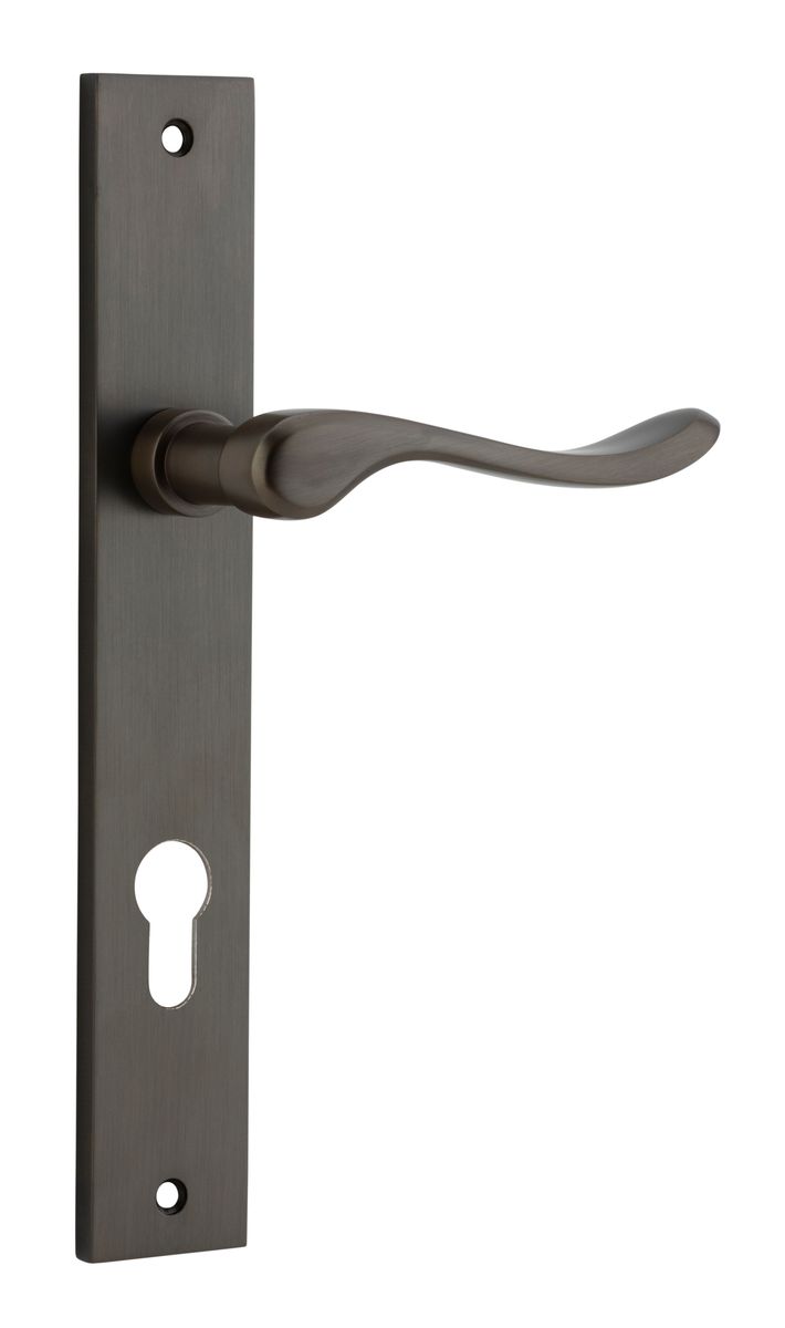 10920E85 - Stirling Lever - Rectangular Backplate - Signature Brass - Entrance