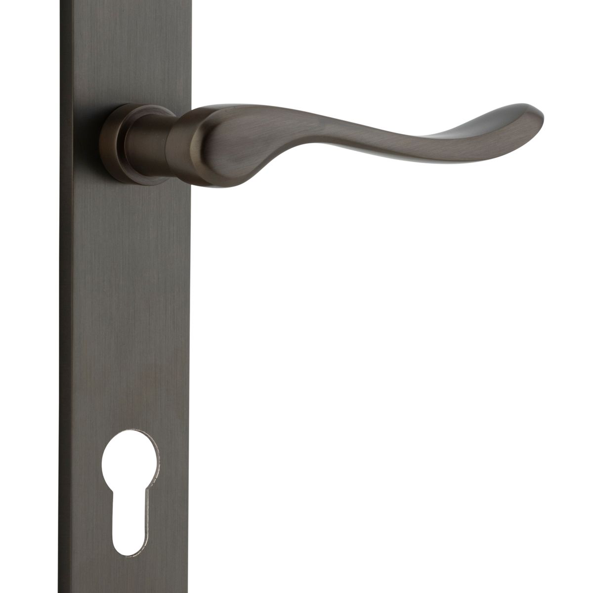 10920E85 - Stirling Lever - Rectangular Backplate - Signature Brass - Entrance