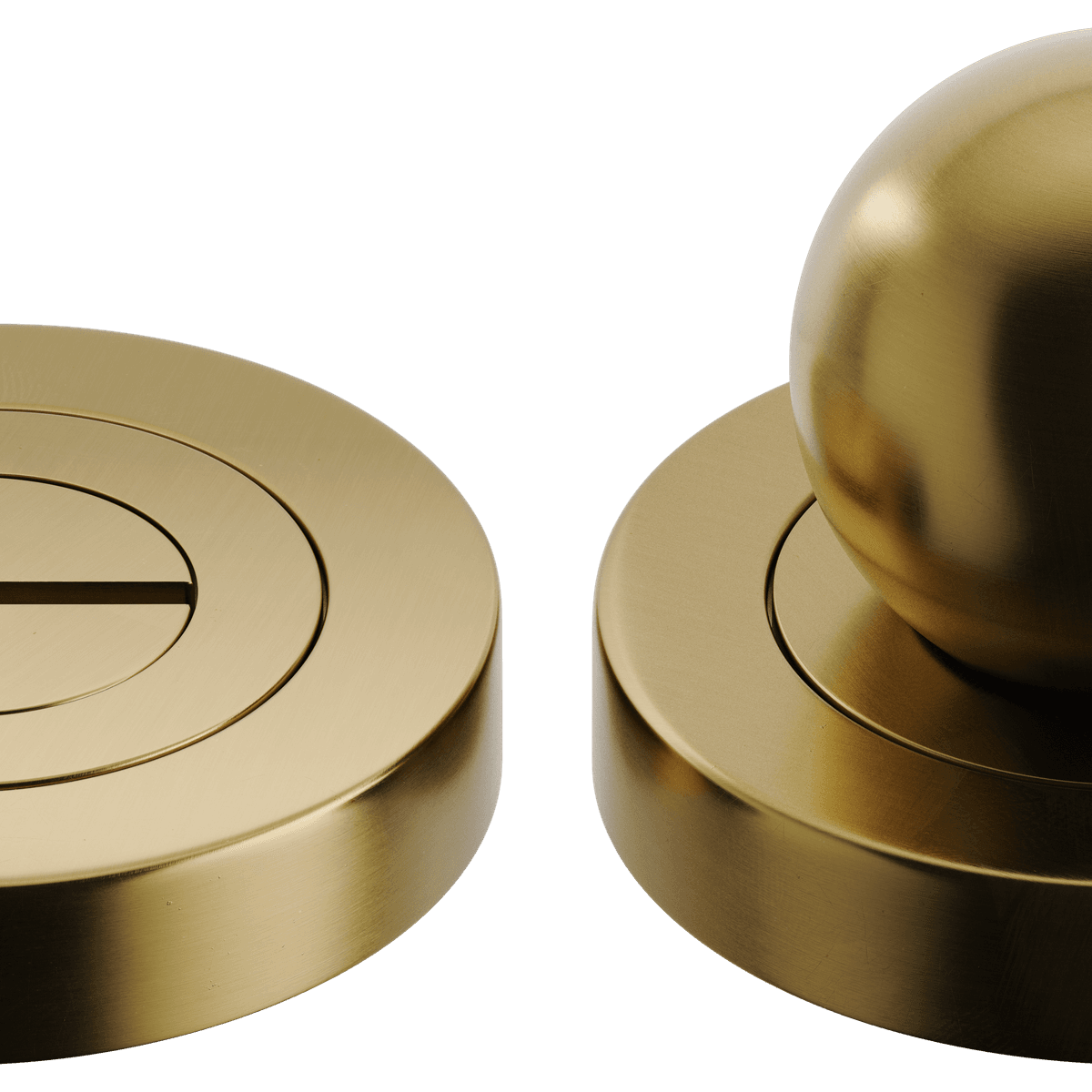 24140 - Puerto Privacy Turn - Round - Brushed Gold PVD