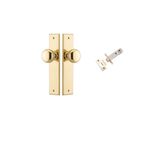 10446KPASS60 - Cambridge Knob - Chamfered Backplate Passage Kit - Polished Brass - Passage