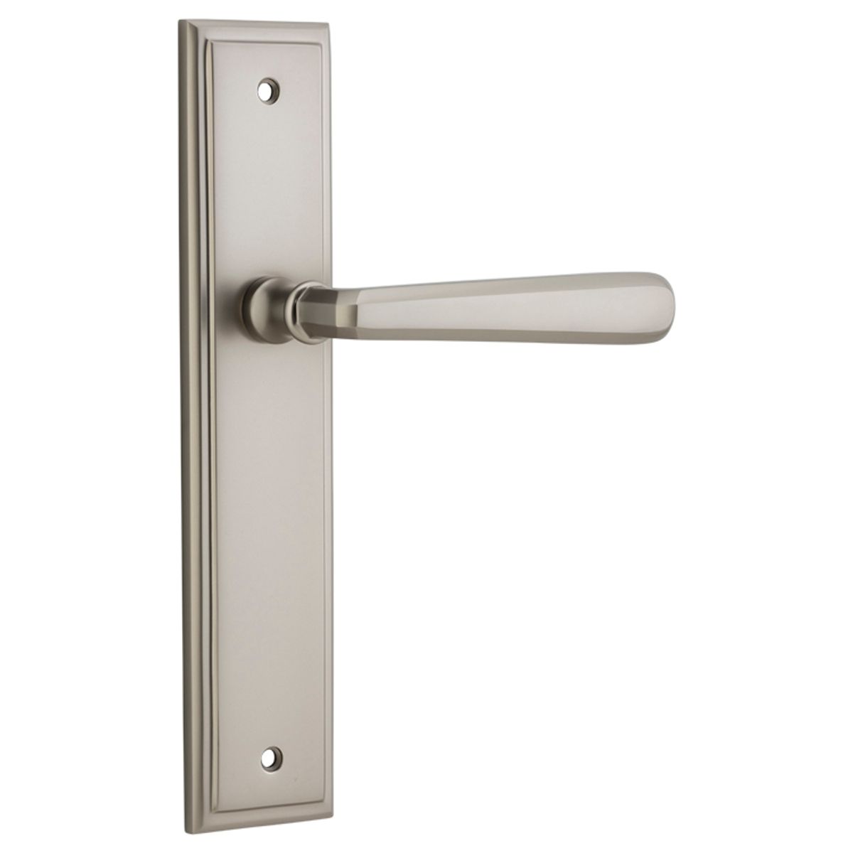 14878 - Copenhagen Lever - Stepped Backplate - Satin Nickel - Passage