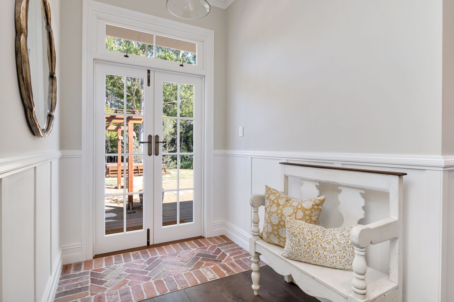 16212KENTR60KK - Sarlat Lever - Shouldered Backplate Entrance Kit with High Security Lock - Brushed Gold PVD - Entrance