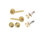 16274KPRIV60 - Baltimore Lever - Round Rose Privacy Kit with Separate Privacy Turn - Brushed Gold PVD - Privacy